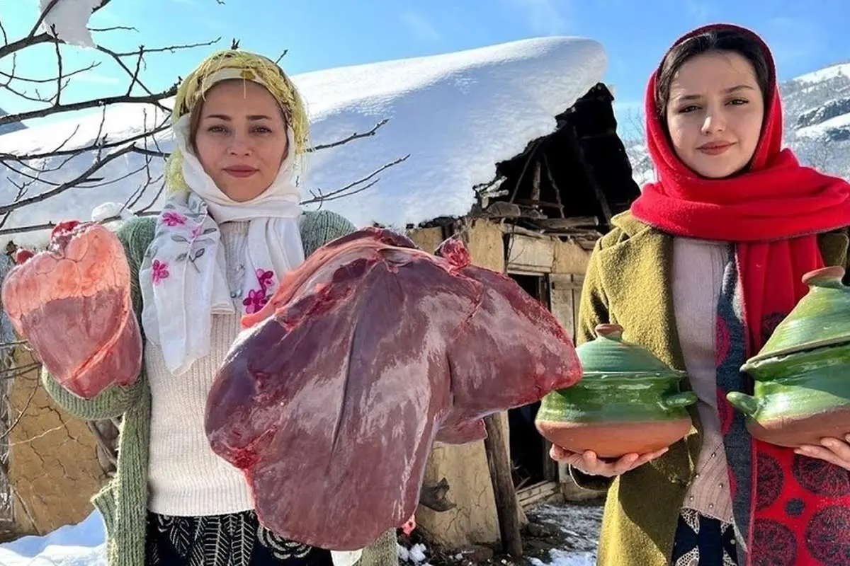 (ویدیو) پخت غذاهای محلی با دل، جگر، پاچه و زبان گاو