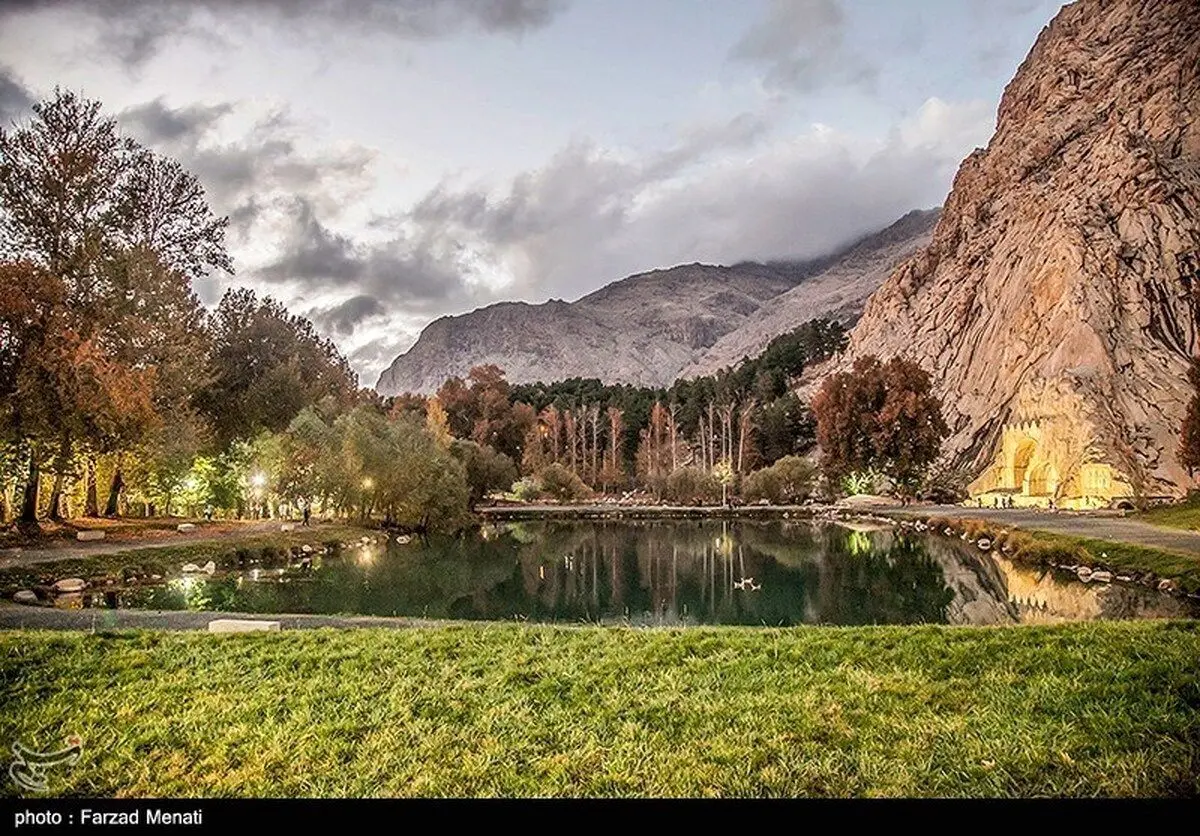 (تصاویر) طبیعت پاییزی طاق بستان کرمانشاه