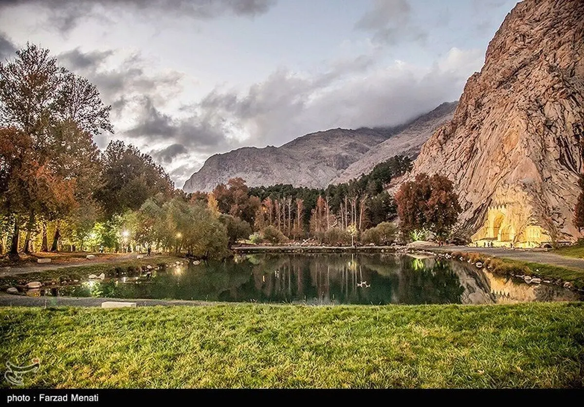 (تصاویر) طبیعت پاییزی طاق بستان کرمانشاه