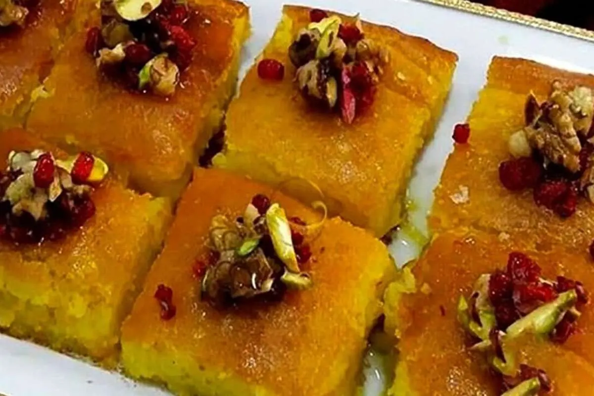 طرز تهیه کوکو شیرین خوشمزه مشهدی؛ با شهد مخصوص