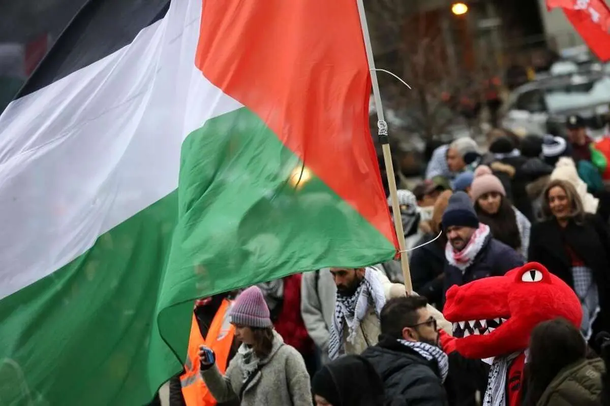 (تصاویر) تظاهرات حمایت از فلسطین در تورنتوی کانادا