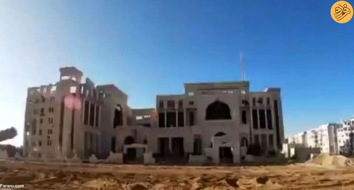 (ویدئو) لحظه منفجر کردن کاخ ۱۱ میلیون دلاری در غزه