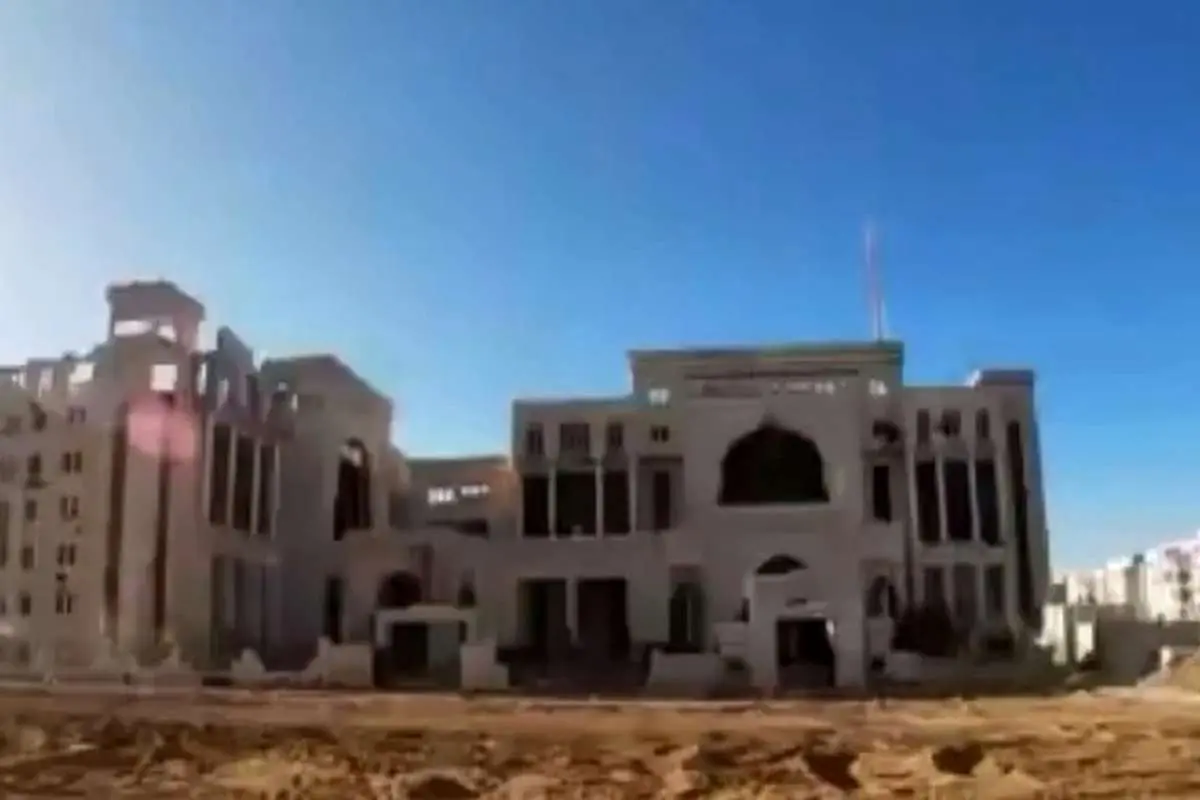 (ویدئو) لحظه منفجر کردن کاخ ۱۱ میلیون دلاری در غزه