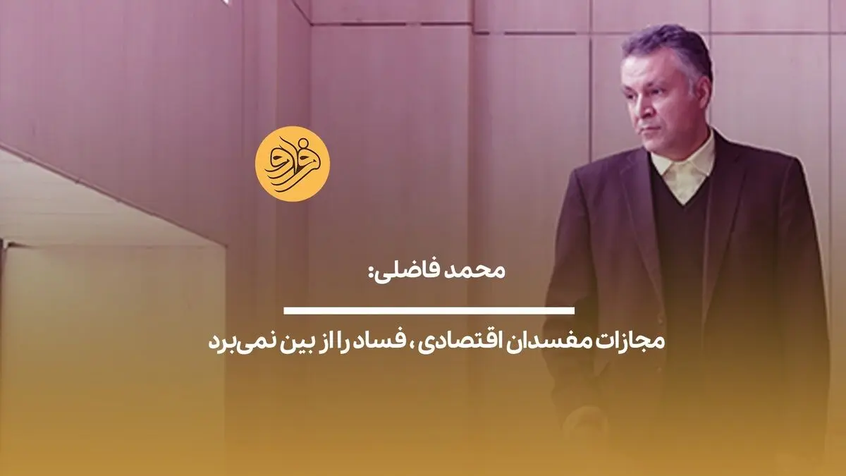 (ویدیو) محمد فاضلی: مجازات مفسدان اقتصادی، فساد را از بین نمی‌برد