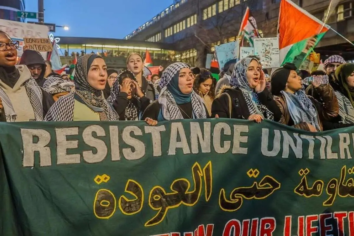 (تصاویر) تظاهراتی در حمایت از فلسطین در نیویورک برگزار شد
