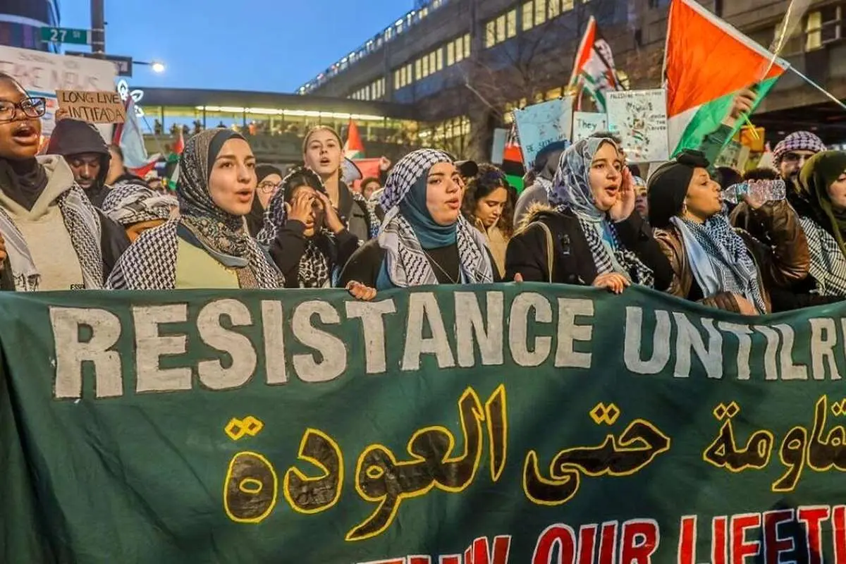 (تصاویر) تظاهراتی در حمایت از فلسطین در نیویورک برگزار شد