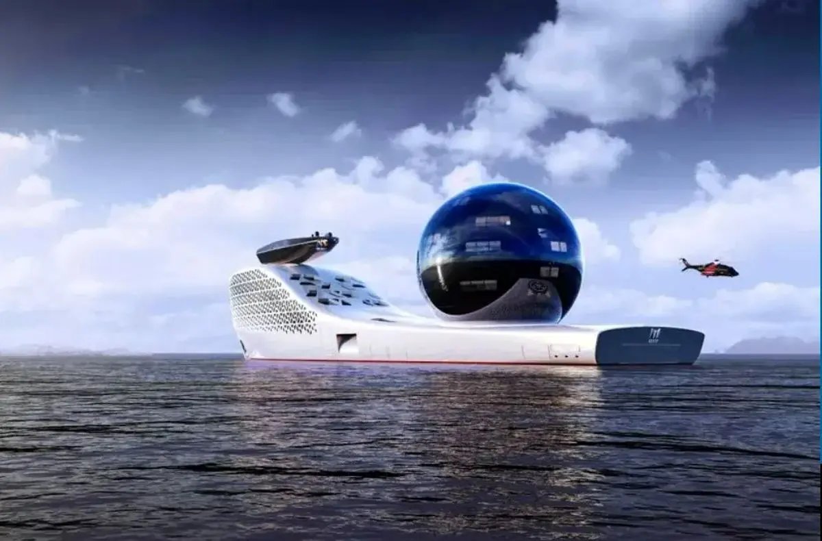 ابرکشتی ۱۳ طبقه‌ای ملقب به «کره شناور» با موتور هسته‌ای و ۲۲ آزمایشگاه