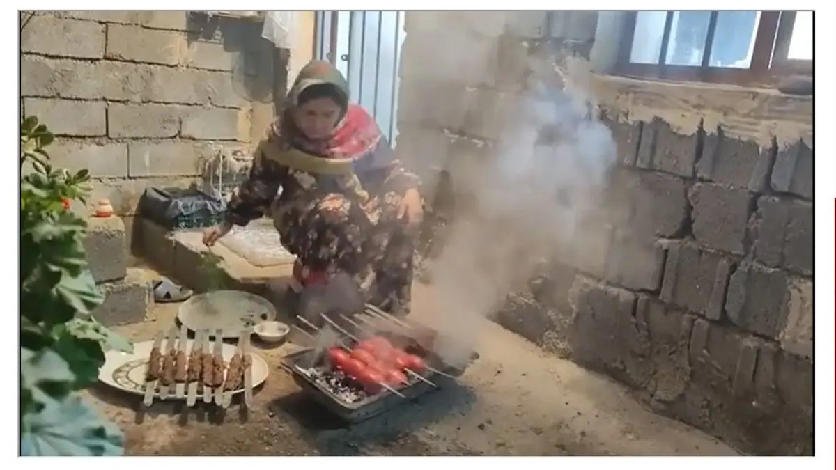 (ویدیو) پخت پلو کباب محلی به شیوه متفاوت بانوی خوش سلیقه آذری