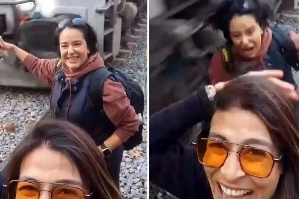 (ویدئو) برخورد قطار مسافربری با دست یک زن!