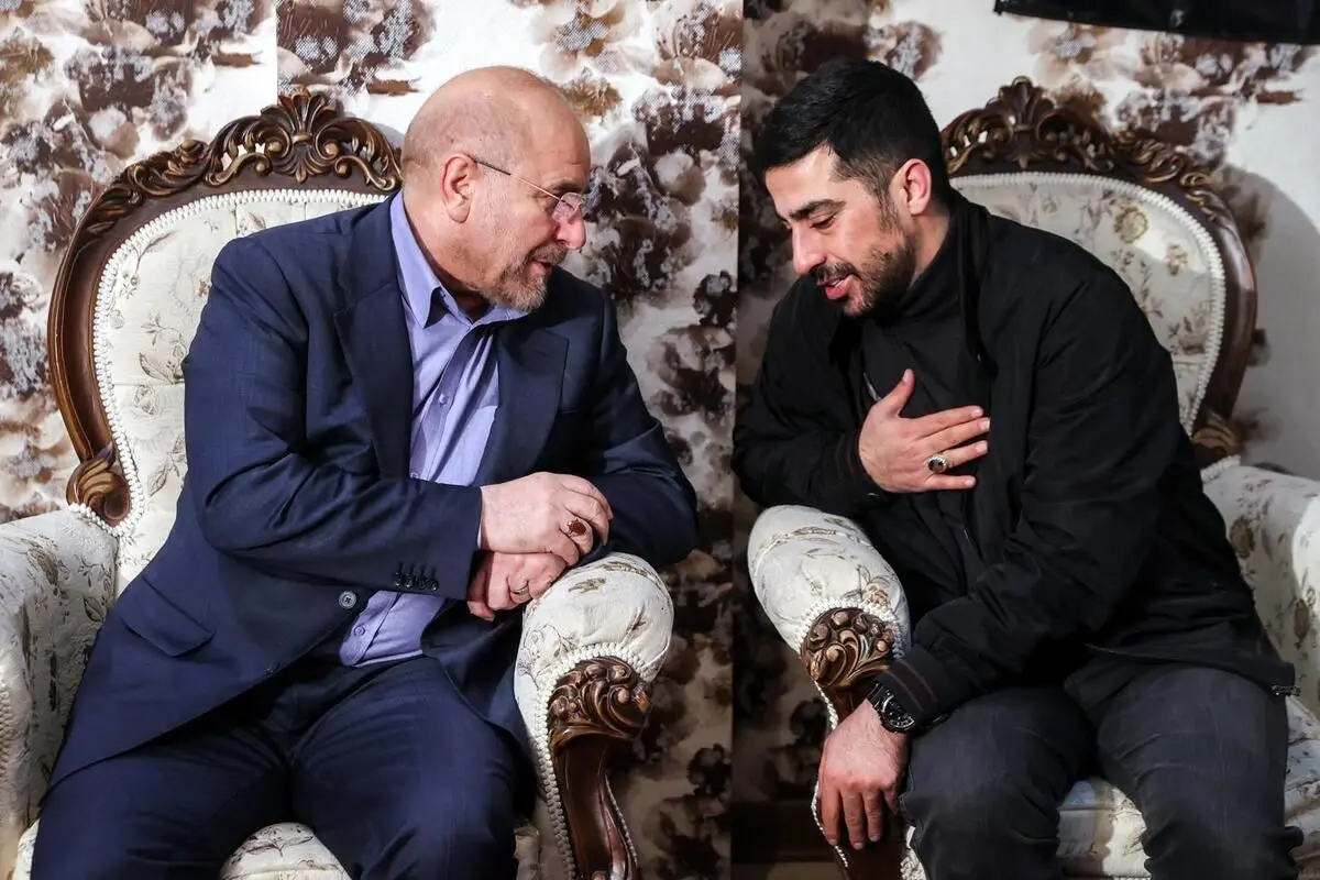 (تصاویر) حضور قالیباف در منزل شهید سید رضی موسوی
