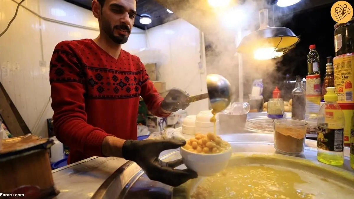 (تصاویر) نخود لوبیا و شلغم داغ؛ غذای محبوب خیابانی در عراق