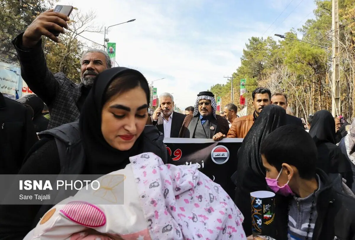 (تصاویر) مراسم سالگرد سردار سلیمانی ساعاتی قبل از انفجار تروریستی