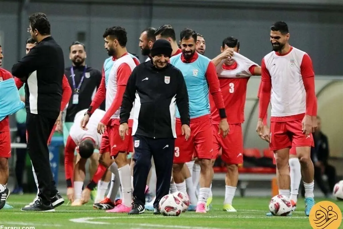 (عکس) برگزاری تمرین تیم ملی با حضور سردار آزمون