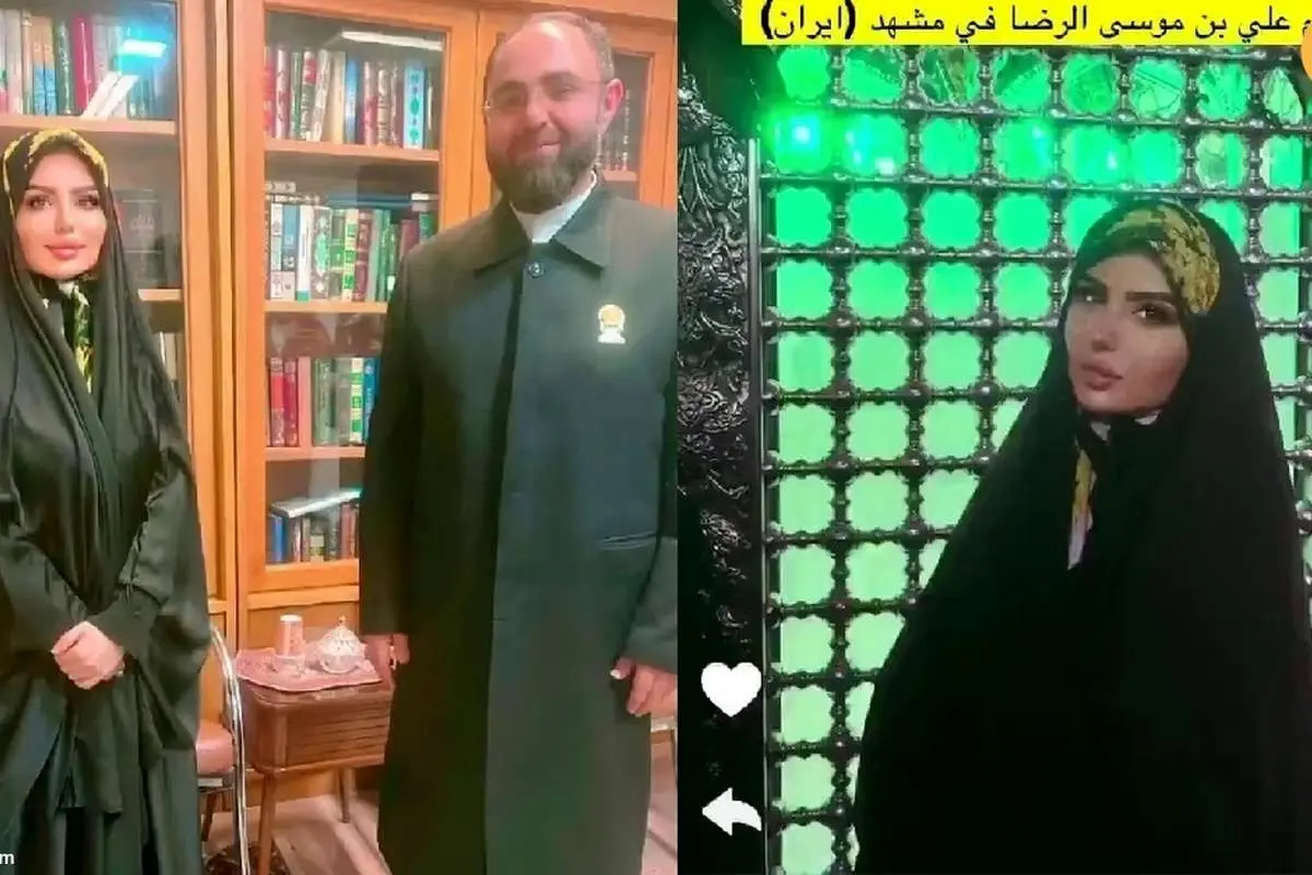 (ویدئو) سلبریتی مشهور کویتی با چادر در حرم امام رضا(ع)