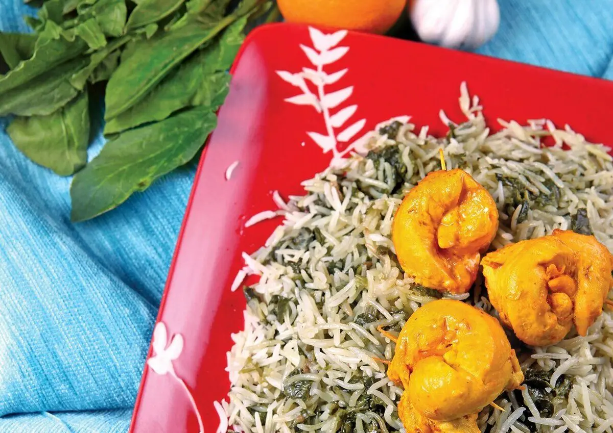 یک غذای خوشمزه با سبزی شفادهنده