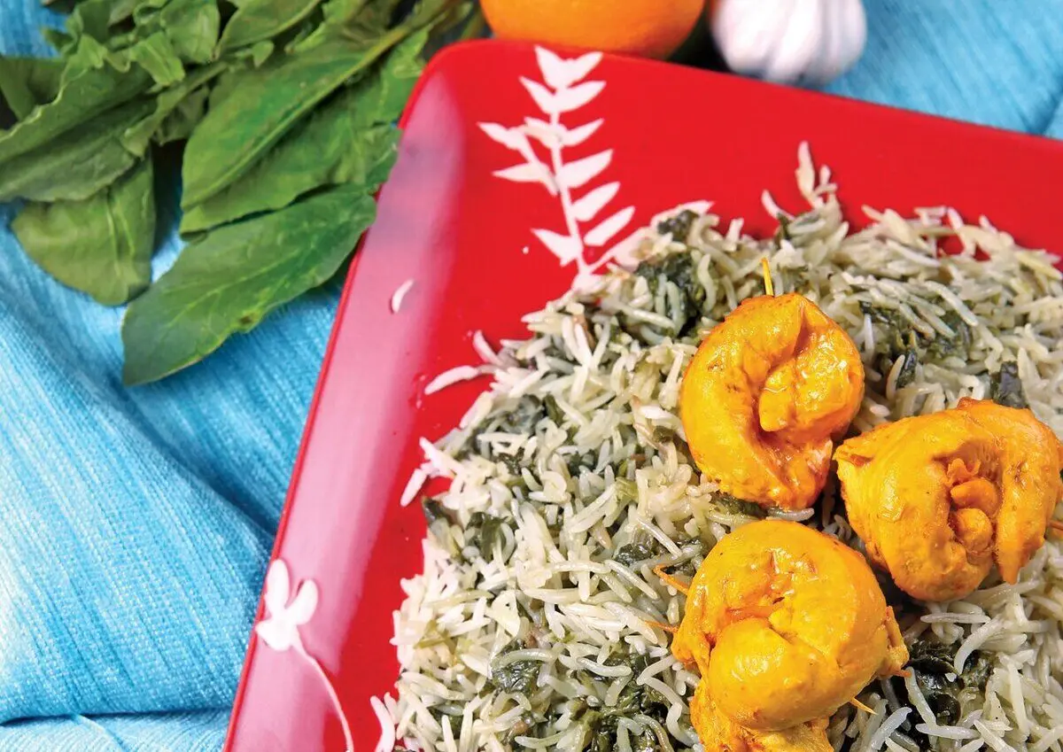 یک غذای خوشمزه با سبزی شفادهنده