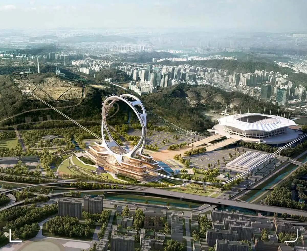 ساخت بلندترین چرخ‌وفلک بدون‌پرهٔ جهان در سئول