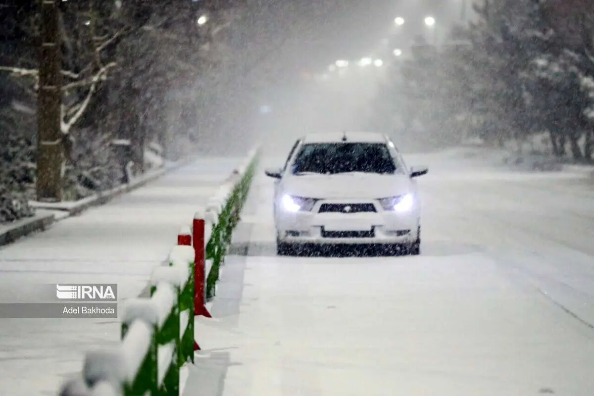 (تصاویر) بارش برف در همدان