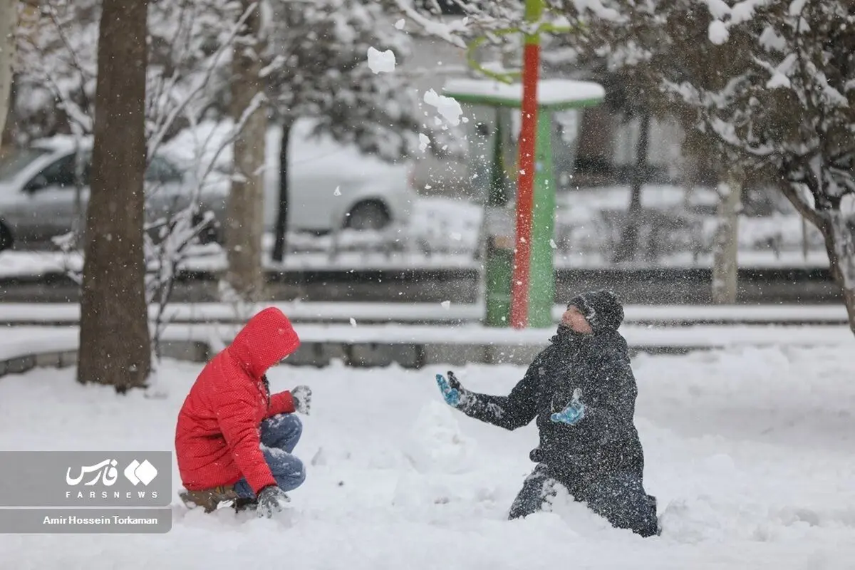 (تصاویر) همدان در برف