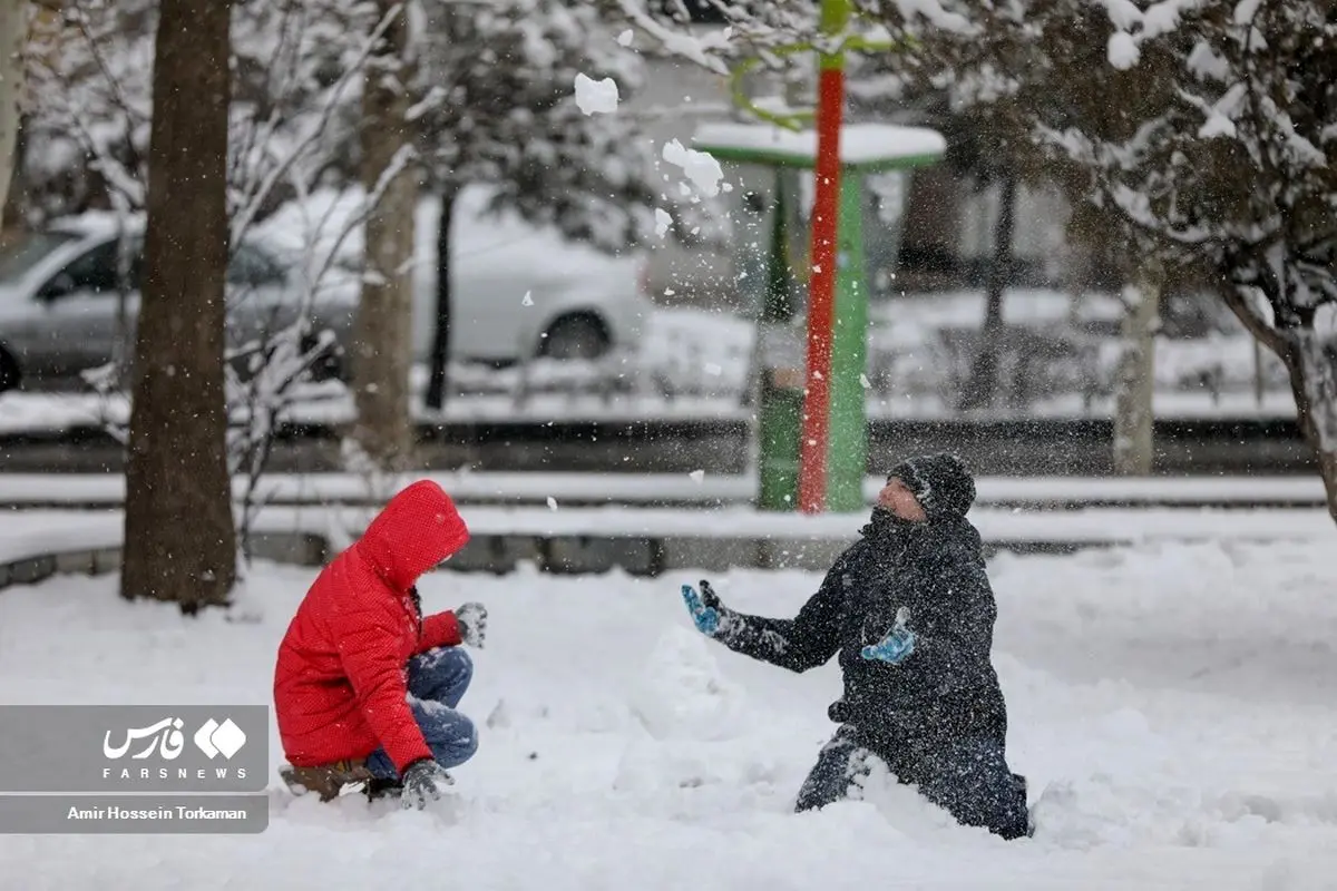 (تصاویر) همدان در برف