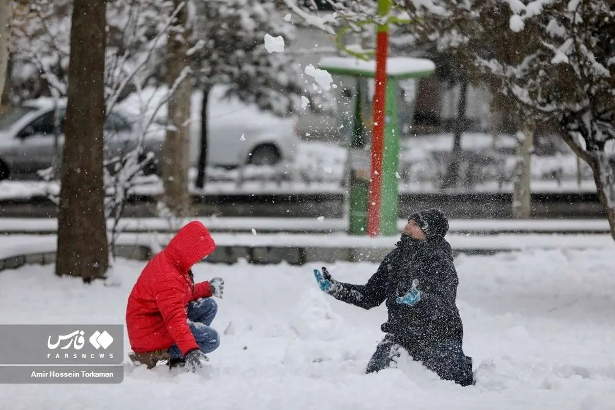 (تصاویر) همدان در برف