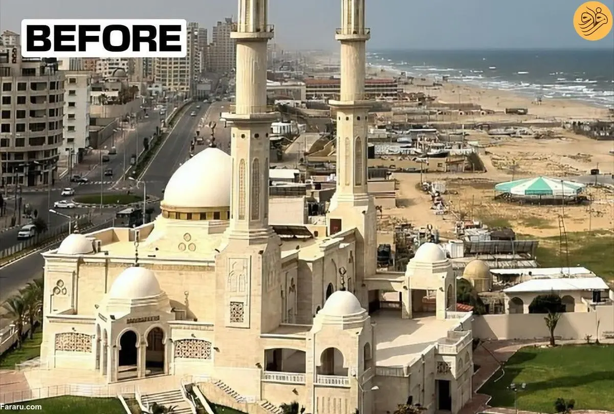 تصاویر باورنکردنی غزه قبل و بعد از جنگ