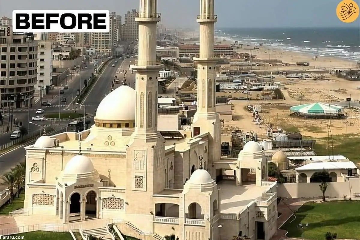 تصاویر باورنکردنی غزه قبل و بعد از جنگ