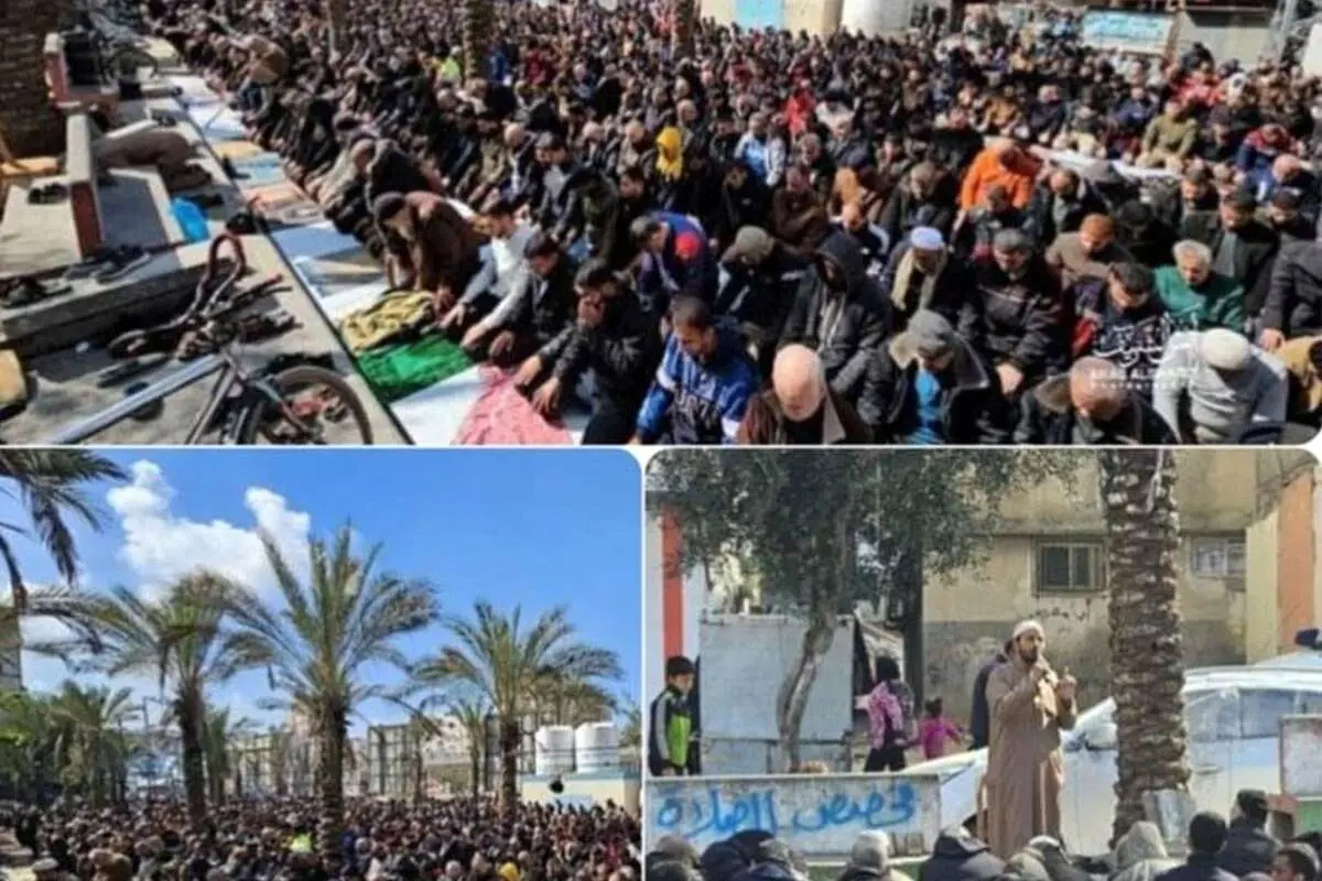 (ویدئو) برگزاری نماز جمعه در شمال غزه پس از ۱۲۶ روز