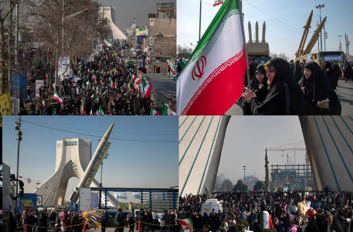 (عکس) یک توله یوزپلنگ در راهپیمایی ۲۲ بهمن تهران
