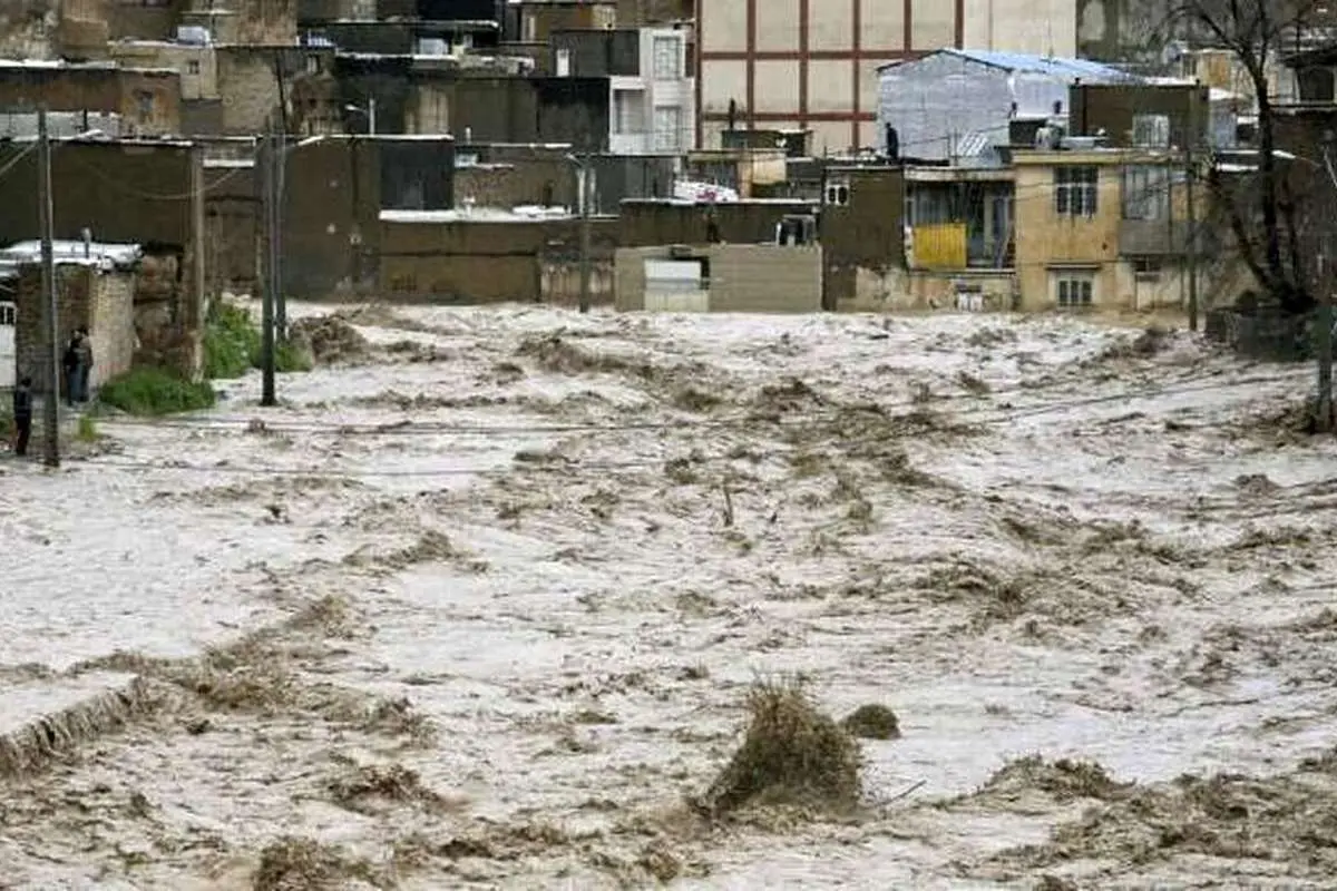 (ویدئو) سیلاب در استان لرستان، آبگرفتگی زمینهای کشاورزی و پرآب شدن آبشارهای فصلی