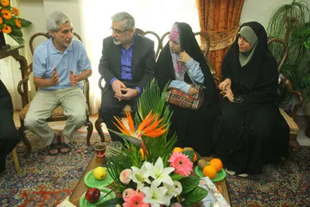 عکس> دیدار موسوی و رهنورد با عرب سرخی