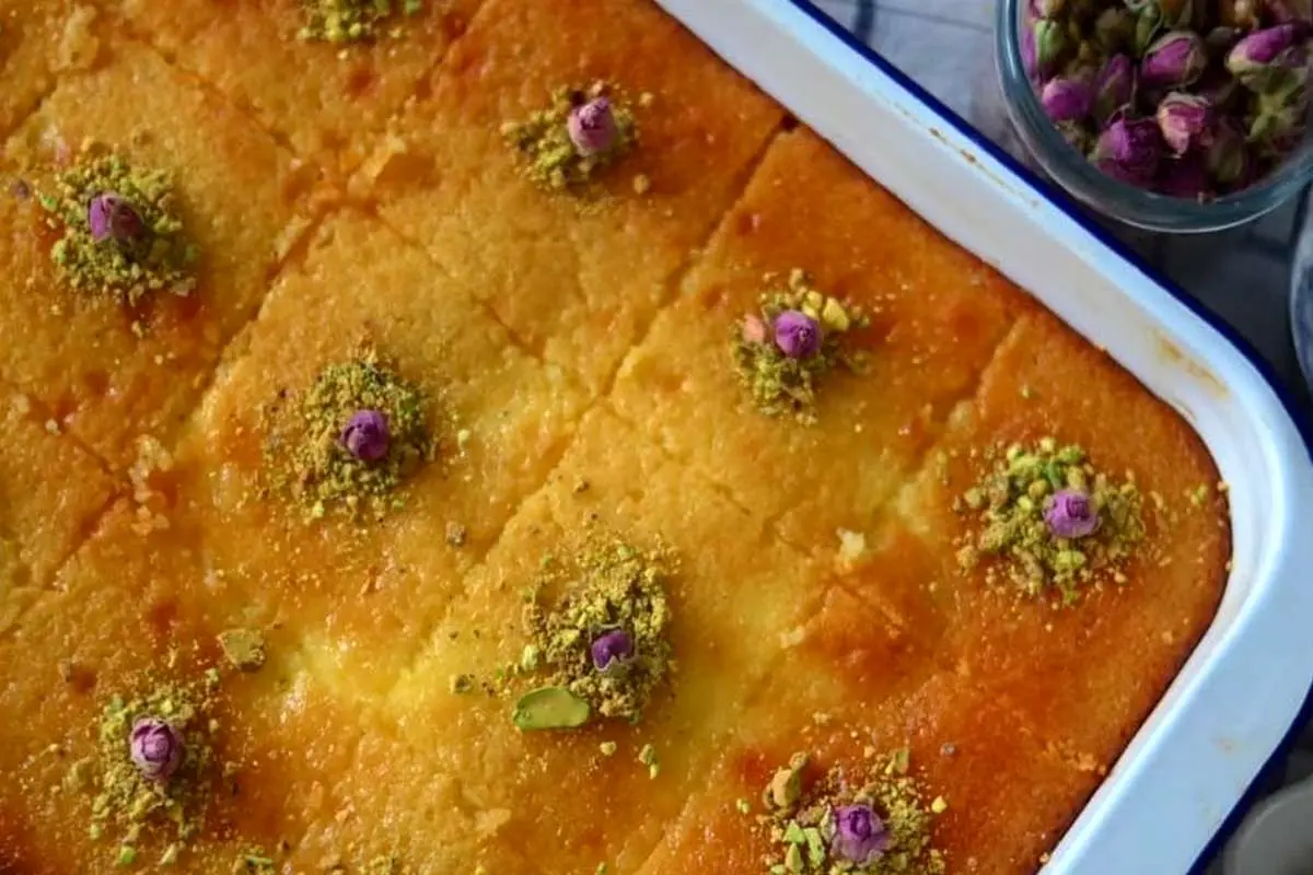 (ویدئو) طرز تهیه بسبوسه عربی؛ یک دسر فوق العاده برای ماه رمضان