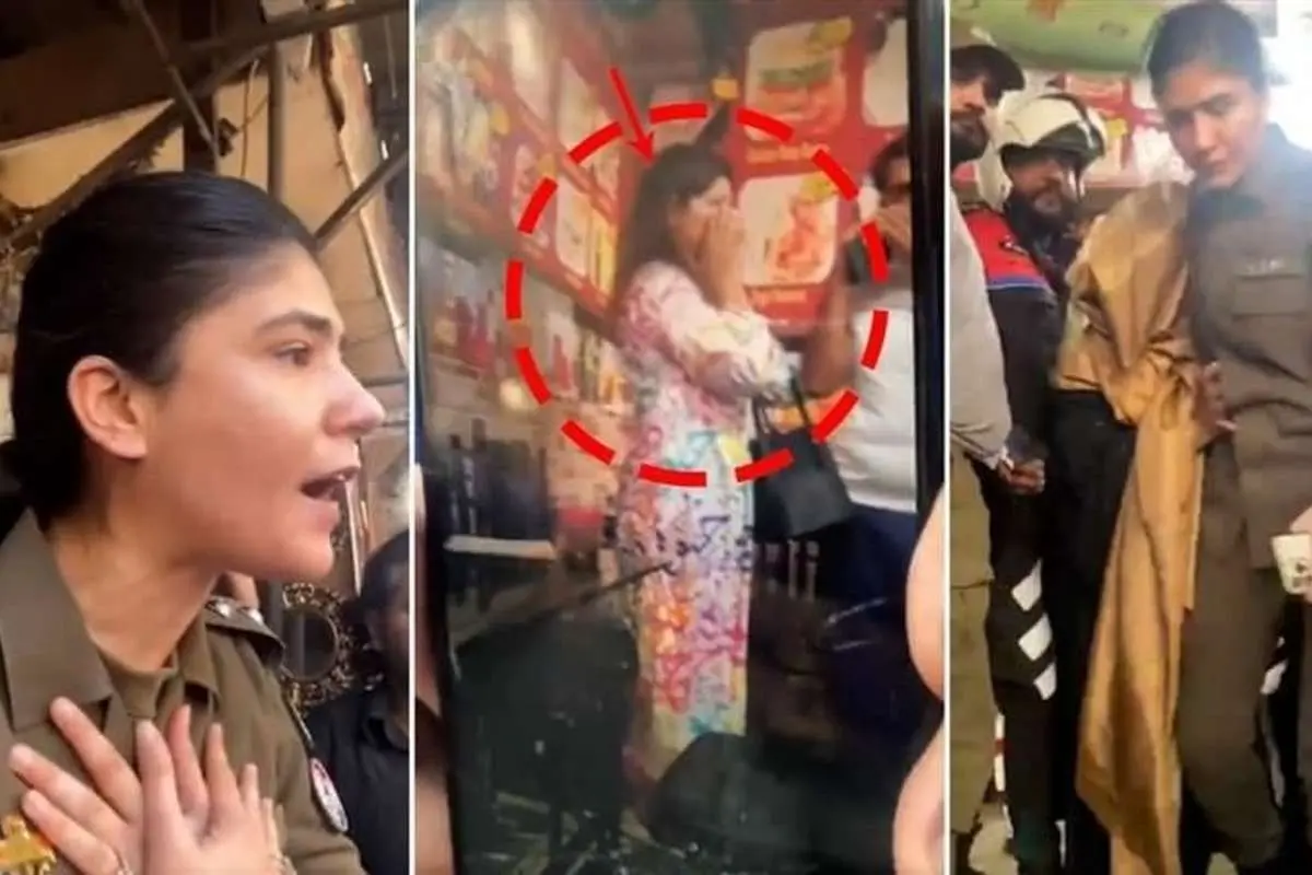 (ویدئو) یک زن با لباس منقش به حروف عربی نزدیک بود کشته شود!