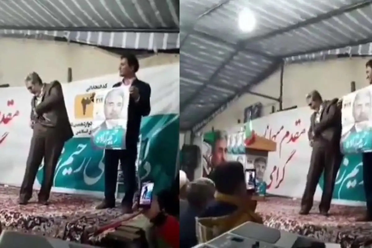 (ویدئو) یک نامزد مجلس در اقدامی عجیب جیبش را با نخ و سوزن دوخت