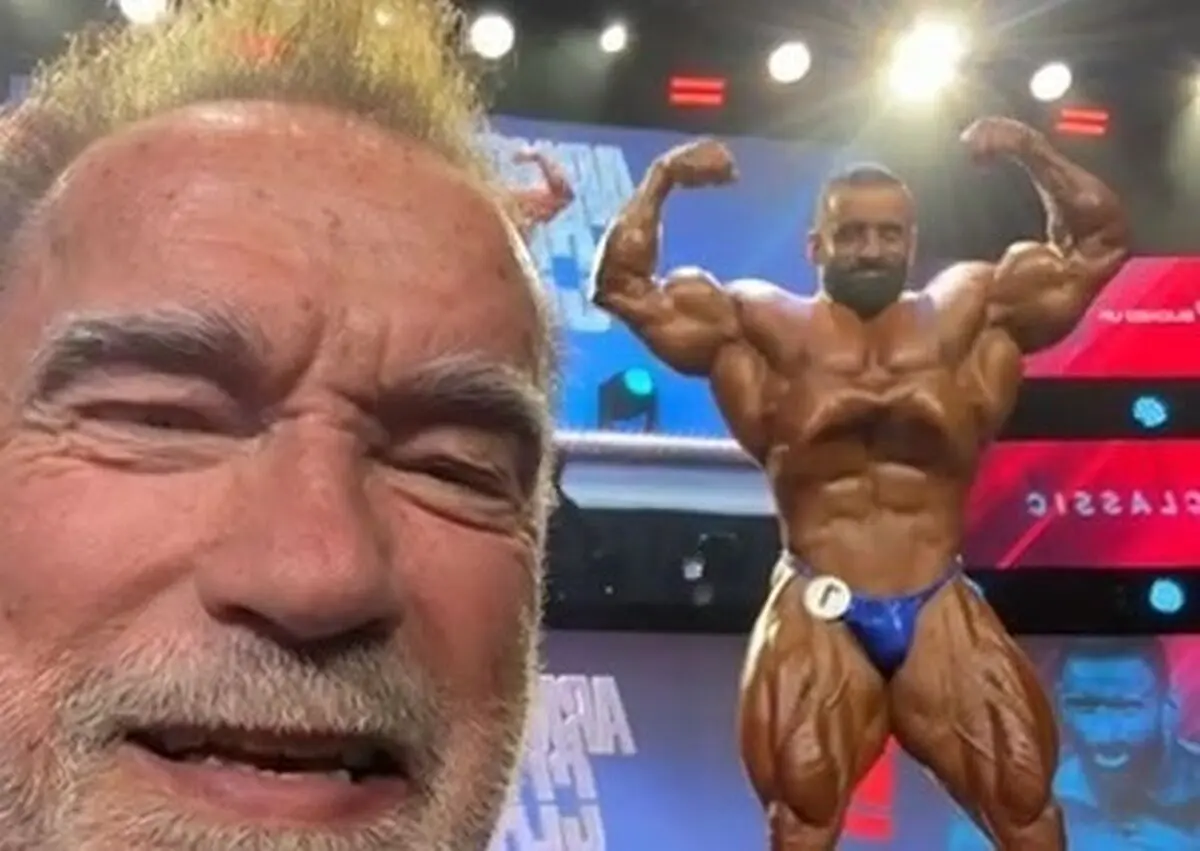 (ویدئو) شگفتی و تحسین آرنولد از نمایش هادی چوپان