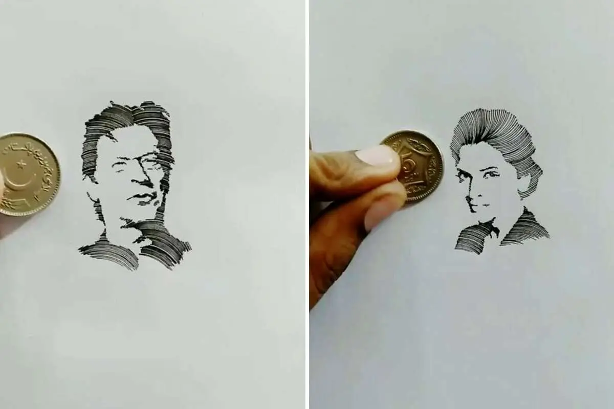 (ویدئو) نقاشی حرفه‌ای با کمک یک سکه!