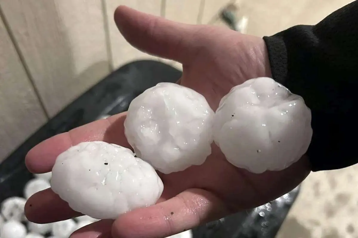 (ویدئو) بارش تگرگ به بزرگی توپ بیسبال در مکزیک