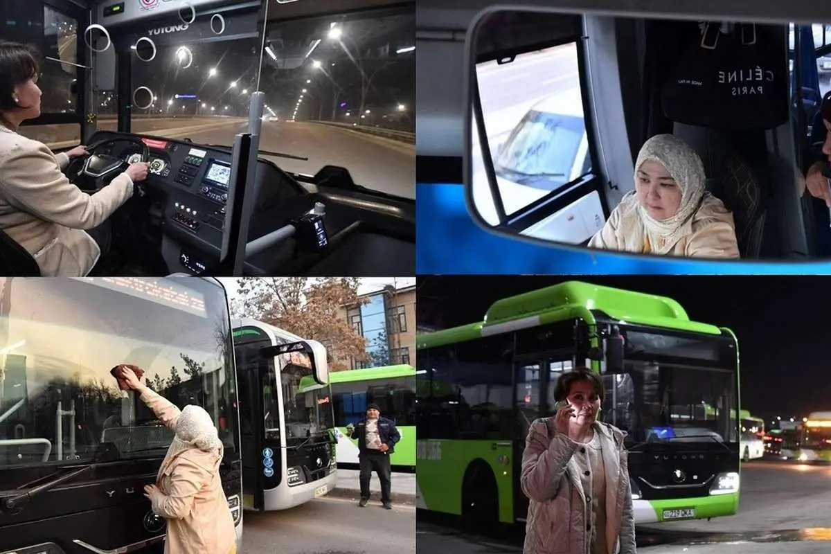(ویدئو) لغو ممنوعیت کار زنان به عنوان راننده اتوبوس در ازبکستان