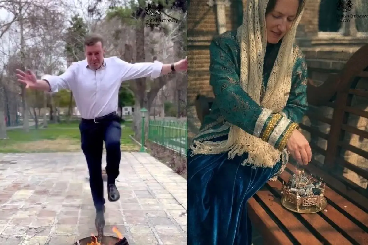 (ویدئو) از قاشقزنی تا آش رشته در سفارت انگلیس در تهران