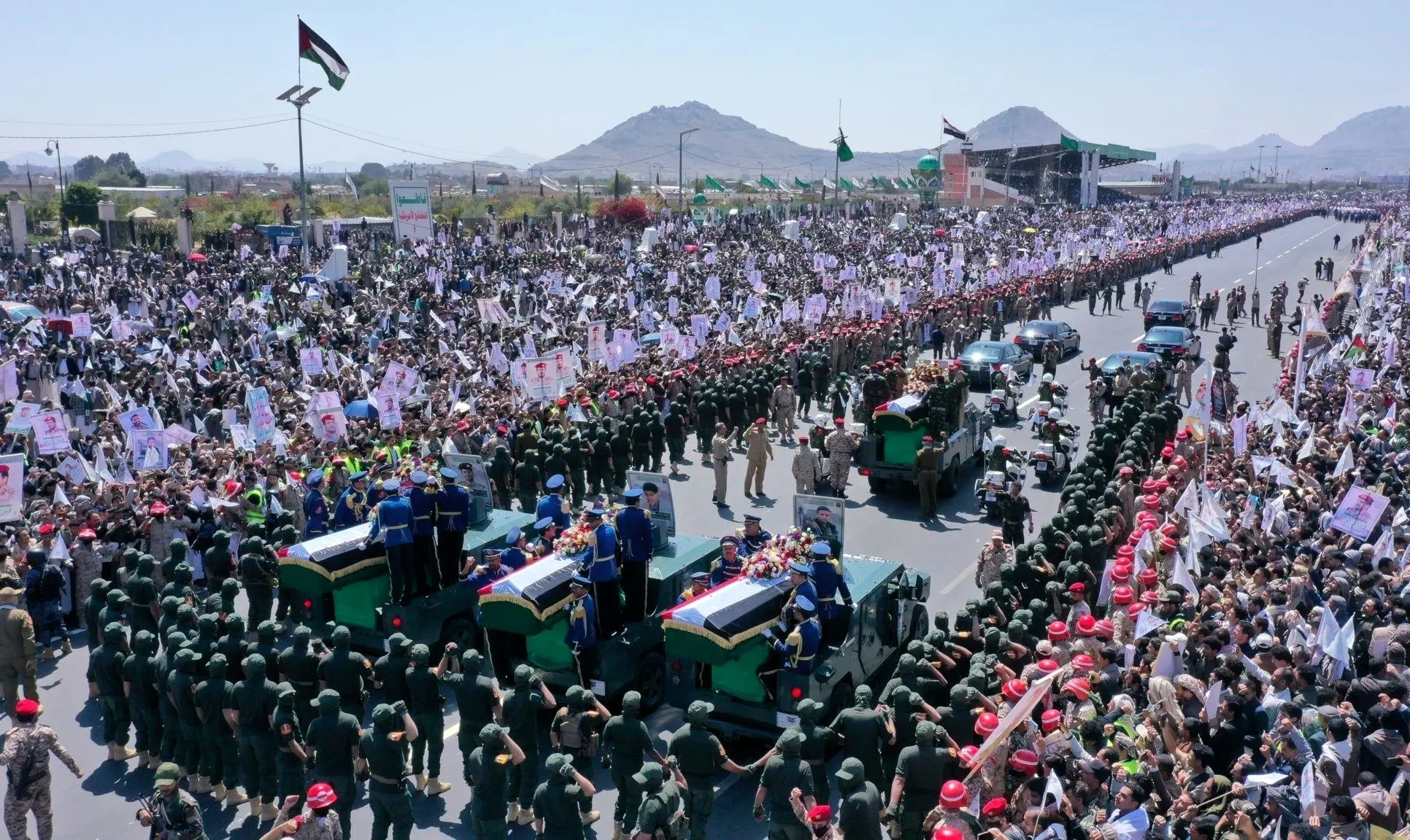 ببینید؛ مراسم تشییع رئیس ستاد کل نیروهای مسلح یمن