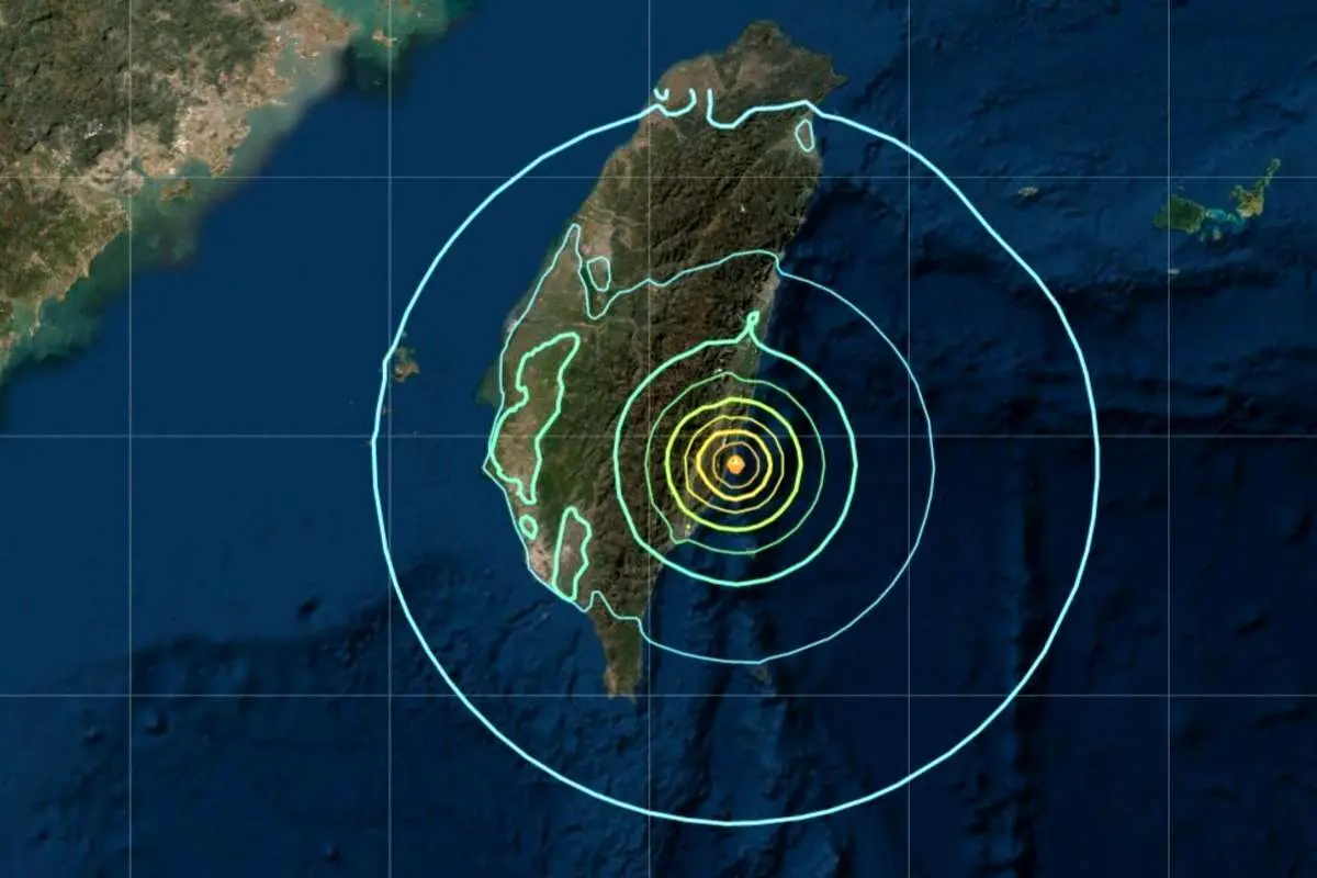 (ویدیو) پخش زنده تلویزیون تایوان هنگام زلزله