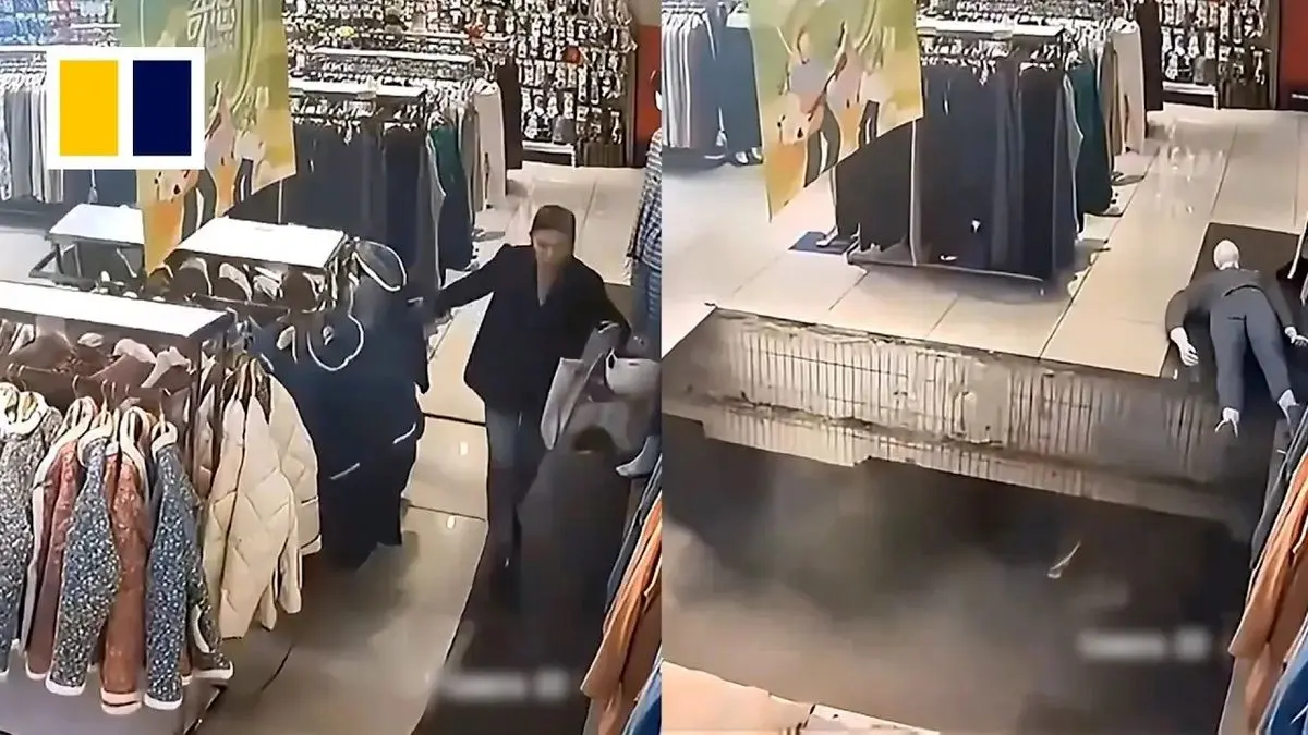 (ویدئو) مرکز خرید یک مشتری خود را بلعید!