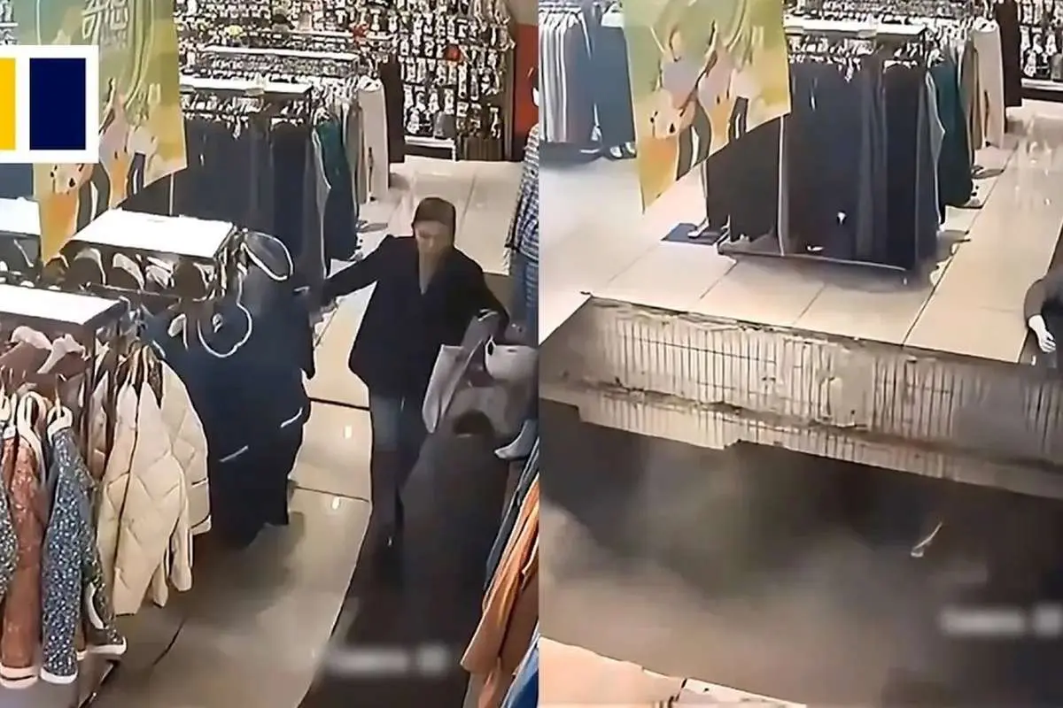 (ویدئو) مرکز خرید یک مشتری خود را بلعید!