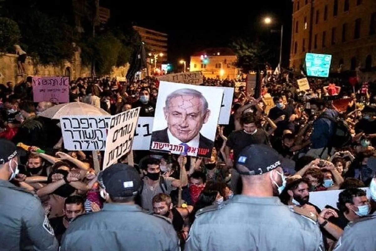 (ویدیو) یک خودرو مخالفان نتانیاهو را زیر گرفت