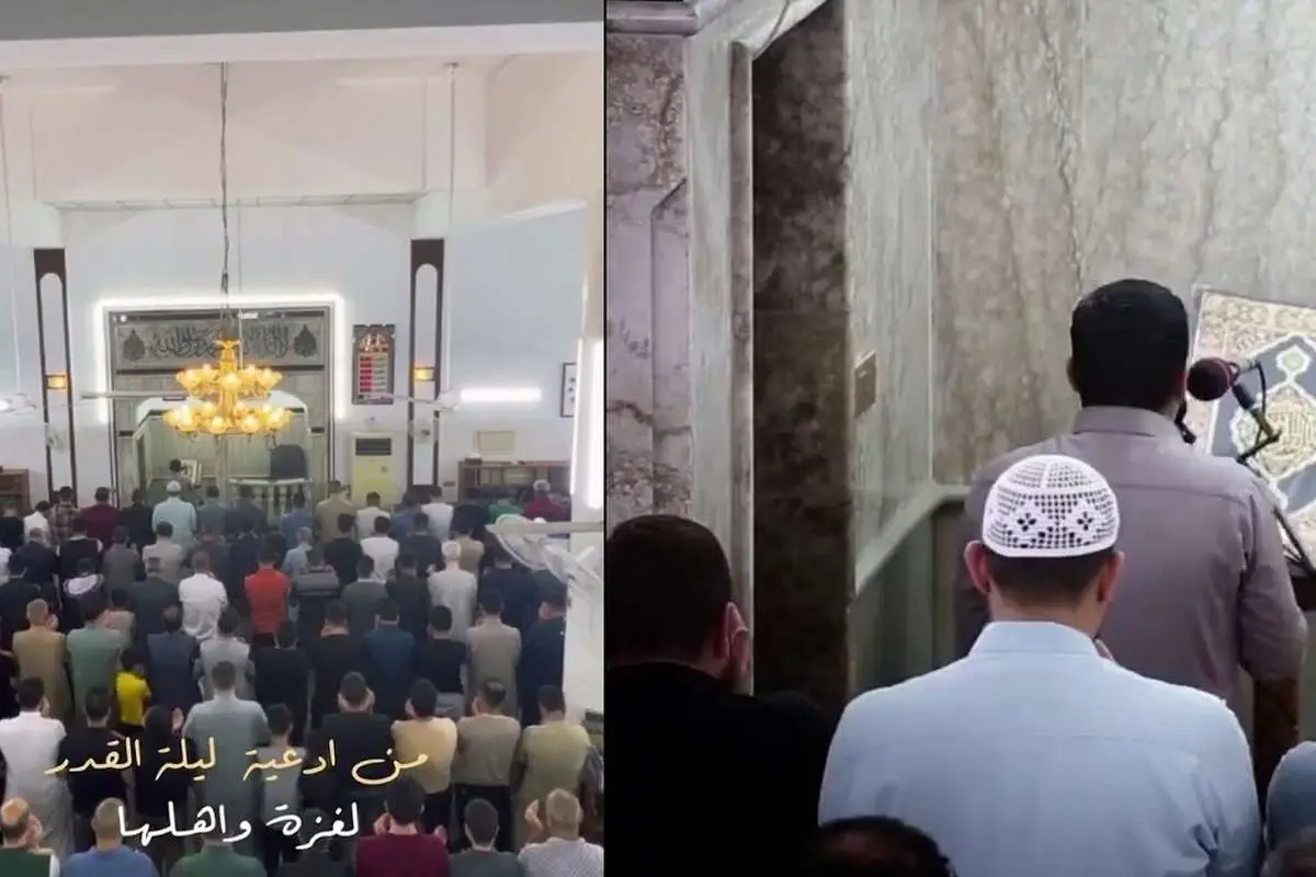 (ویدئو) غش کردن امام جماعت از شدت گریه هنگام دعا برای غزه