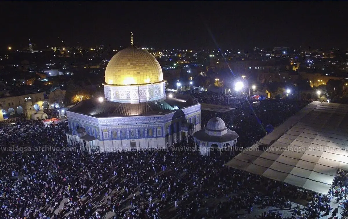 (ویدئو) شادی فلسطینی‌ها با لبیک یا الله در مسجد الاقصی