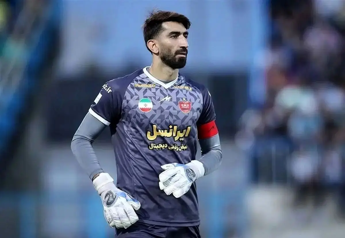 (عکس) بدنسازی بیرانوند با دست گچ گرفته