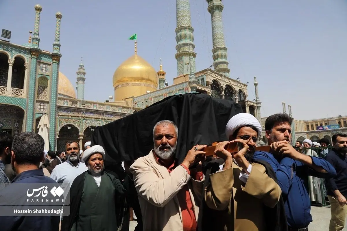 (تصاویر) تشییع پیکر مرحومه معصومه حائری همسر آیت الله مصطفی خمینی