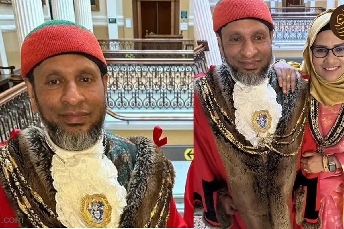 (عکس) یک مسلمان شهردار برایتون انگلیس شد