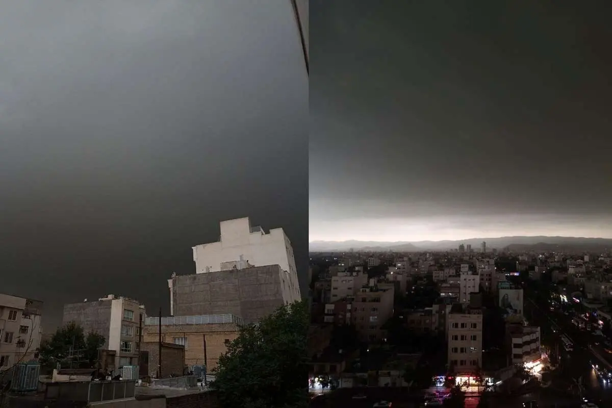 (ویدئو) آسمان مشهد ظهر امروز تاریک شد